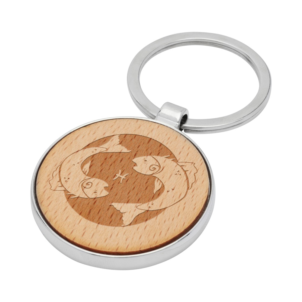 Porte Cles En Bois Signe Astrologique Du Zodiaque