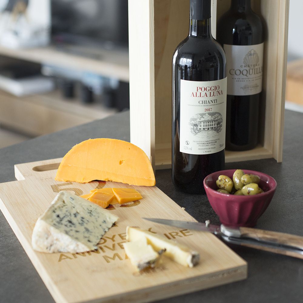 Caisse A Vin Planche A Decouper Personnalisee Coffrets A Vin Personnalises