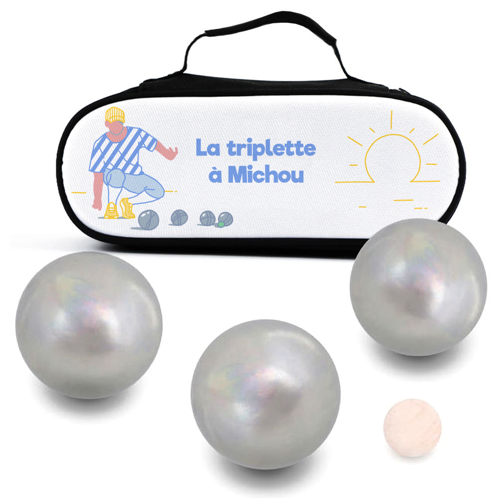 Pochette pour Triplette de Pétanque - tu tires ou tu pointes