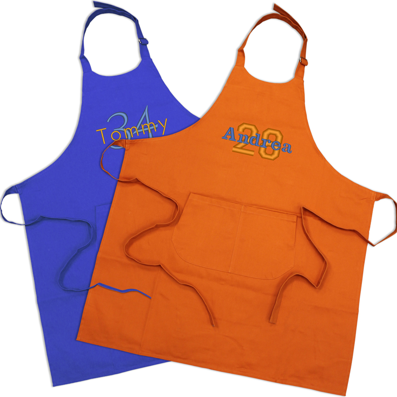 Cadeau anniversaire - Tablier personnalisé Anniversaire 100% coton bio  - Anis