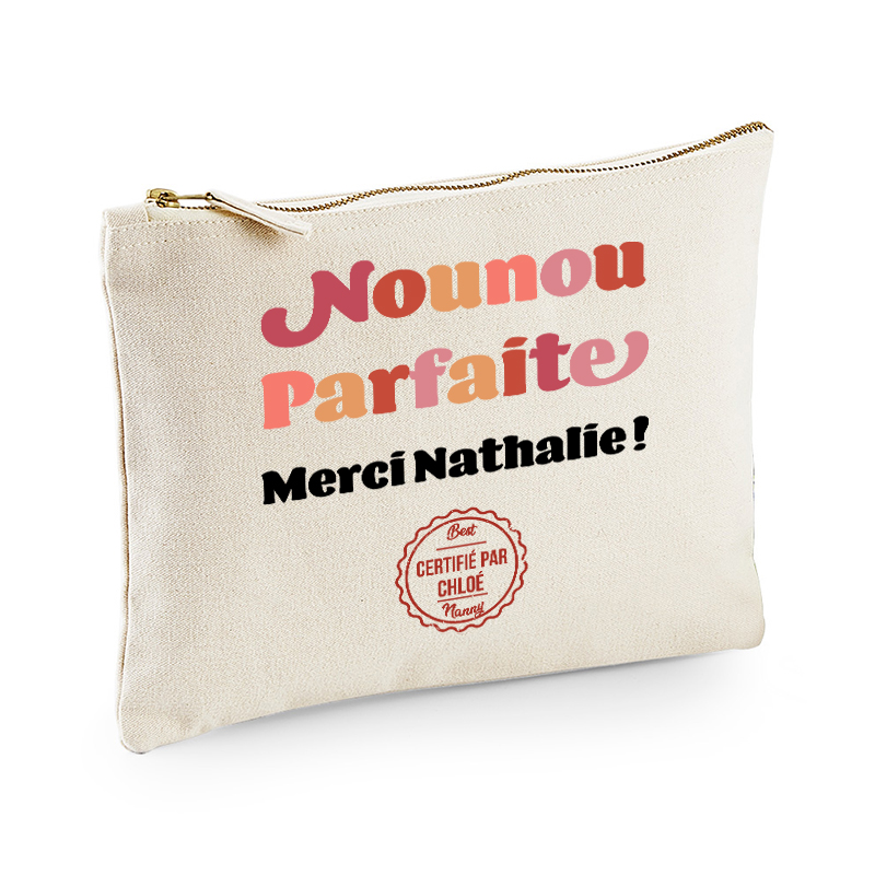 Pochette multi-usages super nounou personnalisée