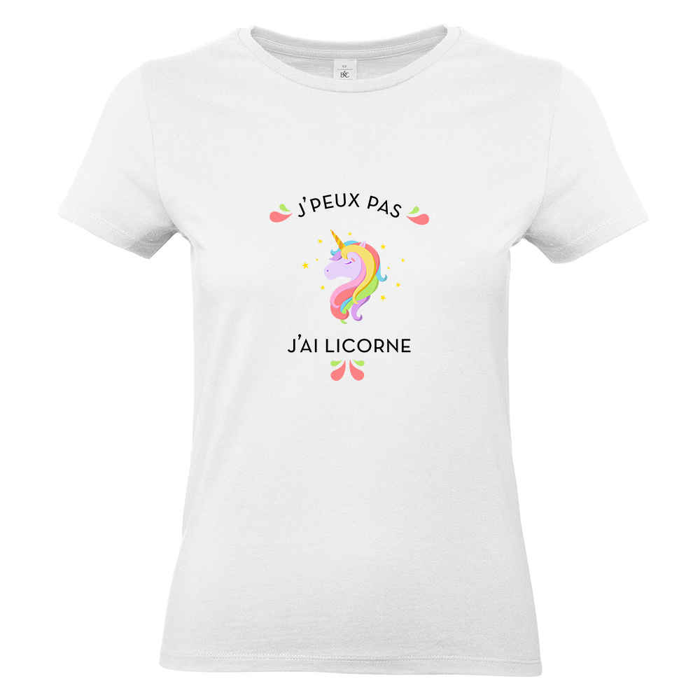 T-shirt femme personnalisé J'peux pas