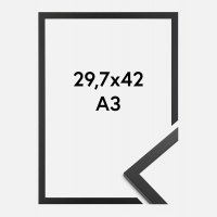 Svart rektangel 29,7 x 42 cm