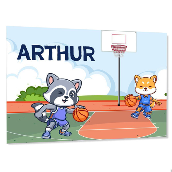 Personlig dörrskylt barn  Basket