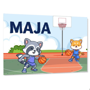 Personlig dörrskylt barn – Basket Personlig dörrskylt barn – Basket