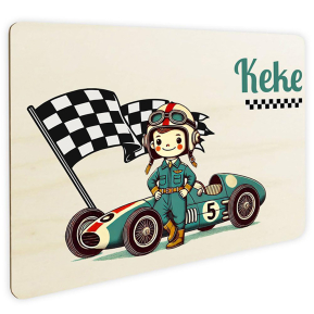 Personlig dörrskylt racingbil Personlig dörrskylt racingbil