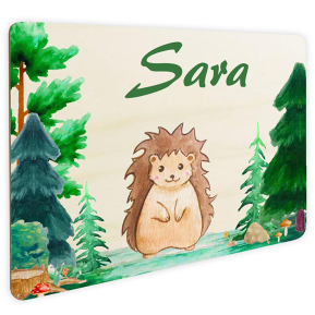 Personlig dörrskylt skog och djur Personlig dörrskylt skog och djur