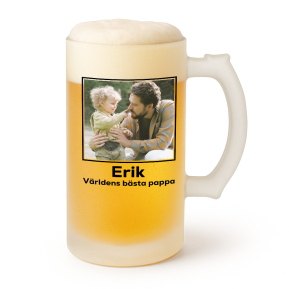 Personlig lglas med ett foto